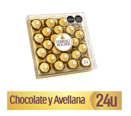 Ferrero Rocher Caja 24 Unidades – Chocolate y Avellana Premium